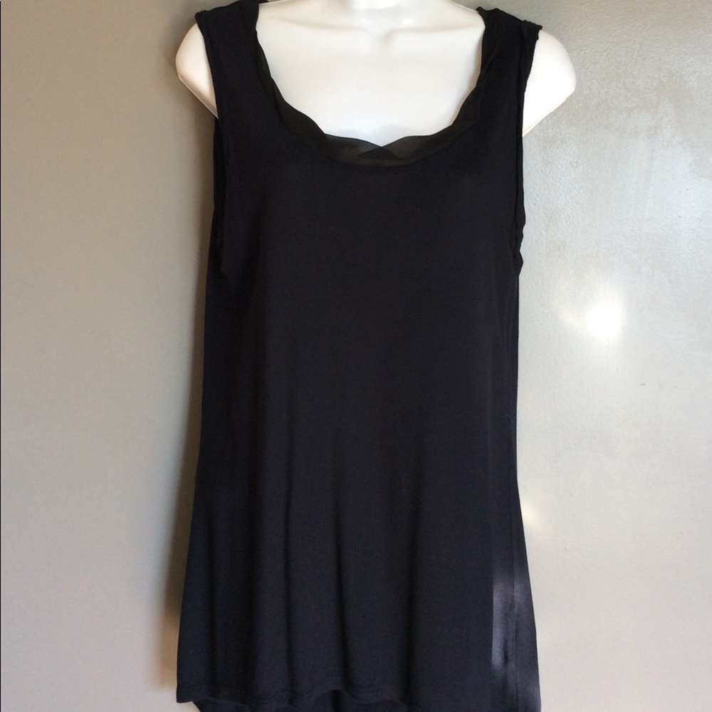 Black sleeveless top